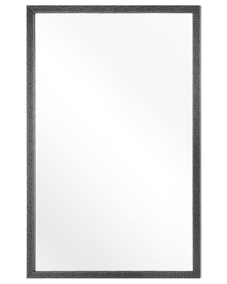 Wall Mounted Hanging Mirror Black 60 x 90 cm Modern Contemporary Living Room Beliani