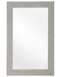 Wall Hanging Mirror Grey 60 x 91 cm Matt Finish Thick Frame Beliani