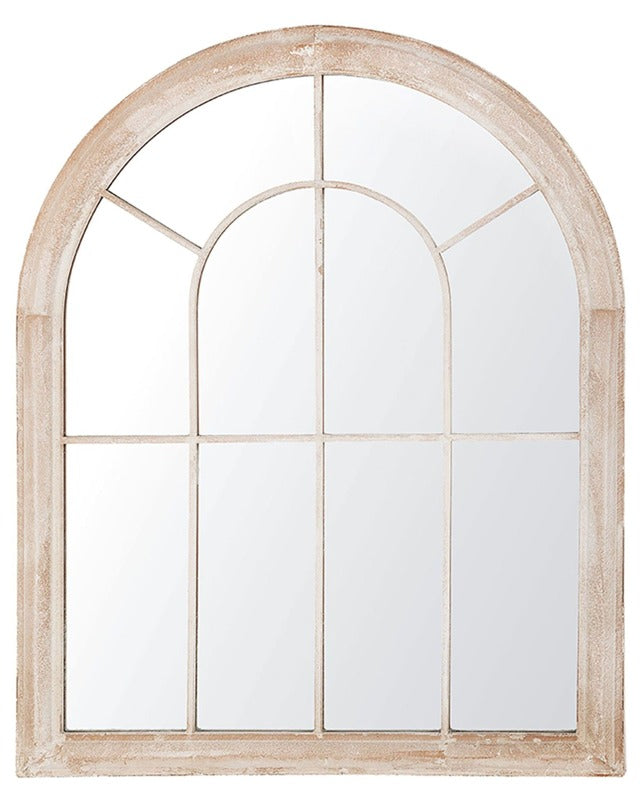 Wall Mirror Beige Metal Frame 69 x 88 cm Painted Traditional Beliani