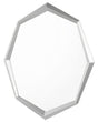 Wall Hanging Mirror Silver 91 x 66 cm Octagonal Decorative Accent Piece Beliani
