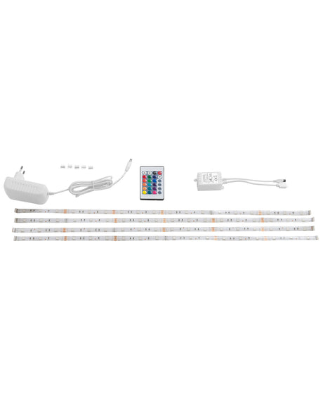 Set of 4 LED Strips Multicolour 16 Colours Remote Control 60 cm KALADAN Beliani
