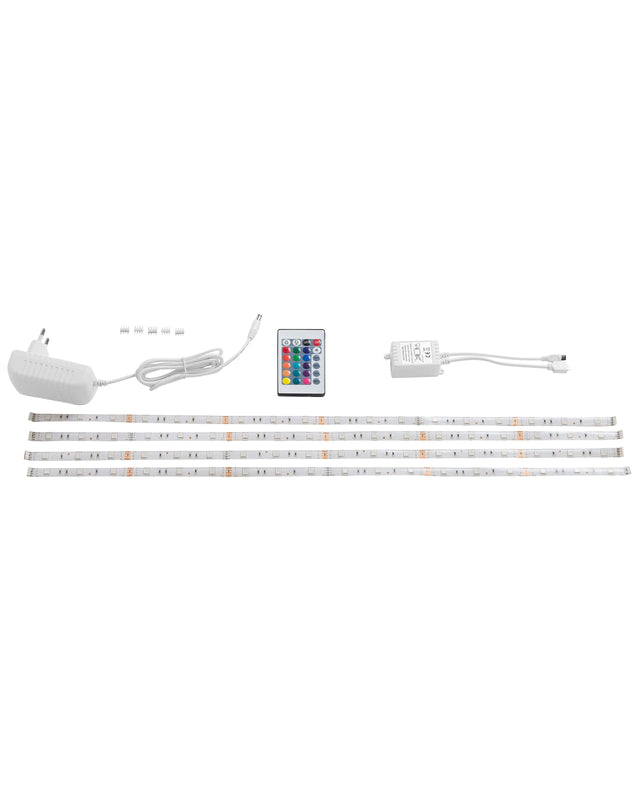 Set of 4 LED Strips Multicolour 16 Colours Remote Control 60 cm KALADAN Beliani