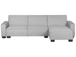Corner Sofa Bed Grey Fabric Upholstered 3 Seater Left Hand L-Shaped Bed Beliani
