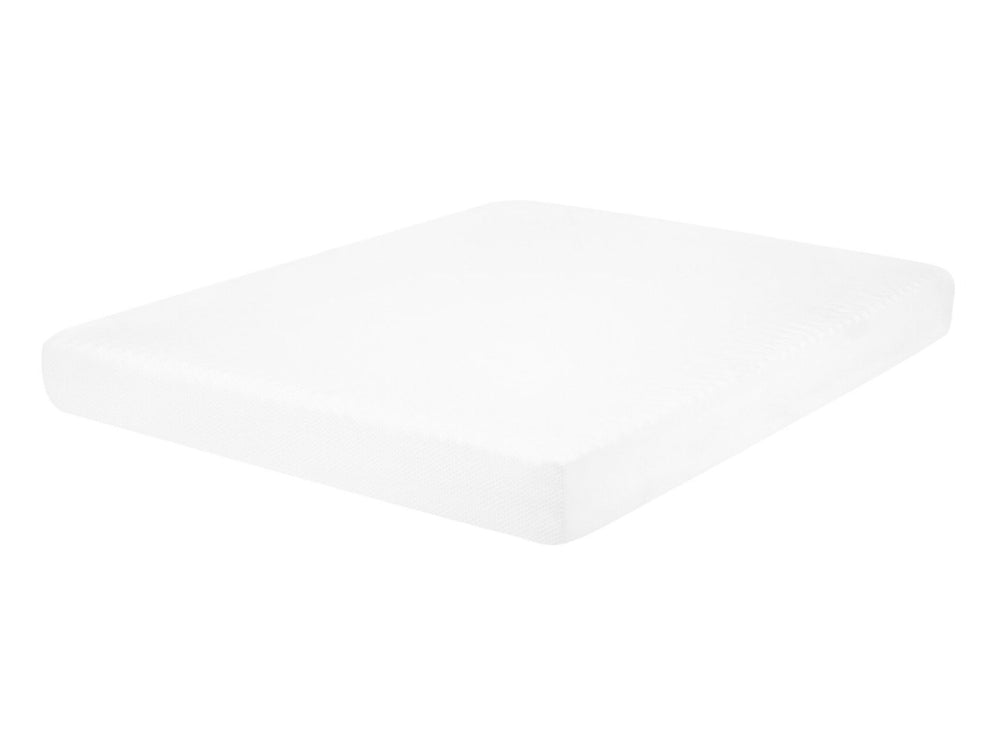 Foam Mattress White Fabric EU Double Size 4ft6 Medium Firm Beliani