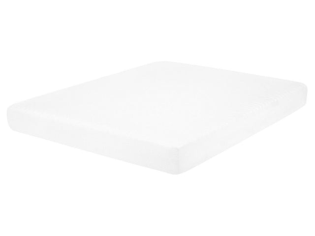 Foam Mattress White Fabric King Size 5ft3 Medium Firm Beliani