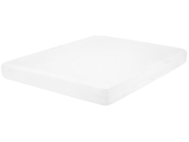 Foam Mattress White Fabric Super King Size 6ft Medium Firm Beliani