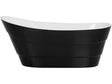 Bathtub Black Acrylic Oval Overflow System Freestanding Modern Beliani