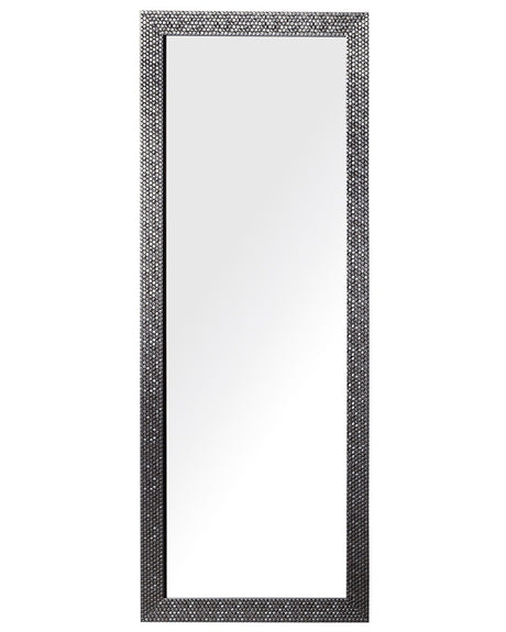 Wall Mounted Hanging Mirror Silver 50 x 130 cm Rectangular Modern Vintage Beliani