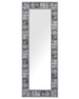 Wall Mirror Grey Wood Synthetic Frame 50 x 130 cm Rectangular Wall Hanging Beliani