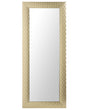 Wall Mirror Gold Synthetic Frame 50 x 130 cm Rectangular Wall Hanging Beliani