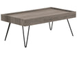 Coffee Table Grey Wood 100 x 60 cm Rectangular Modern   Beliani