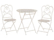 Bistro Set Beige Table 2 Chairs Shabby Chic French Beliani