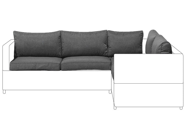 Outdoor Cushion Cover Set Grey Fabric Sofa Seat Backrest Pillow Cases Beliani