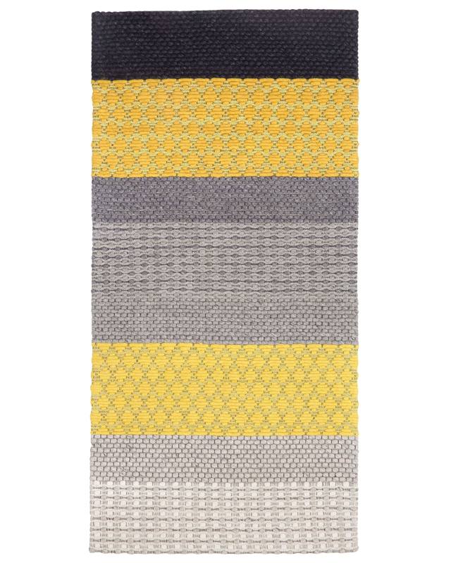 Area Rug 80 x 150 cm Multicolour Wool Bedroom Beliani