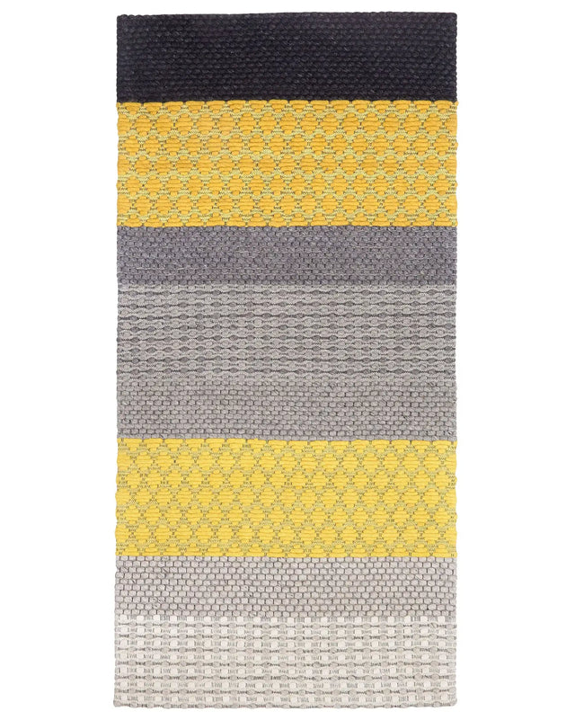 Area Rug 80 x 150 cm Multicolour Wool Bedroom Beliani
