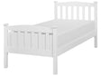 Bed Frame White Pine Wood 90 x 200 cm EU Single 3ft Slatted Beliani