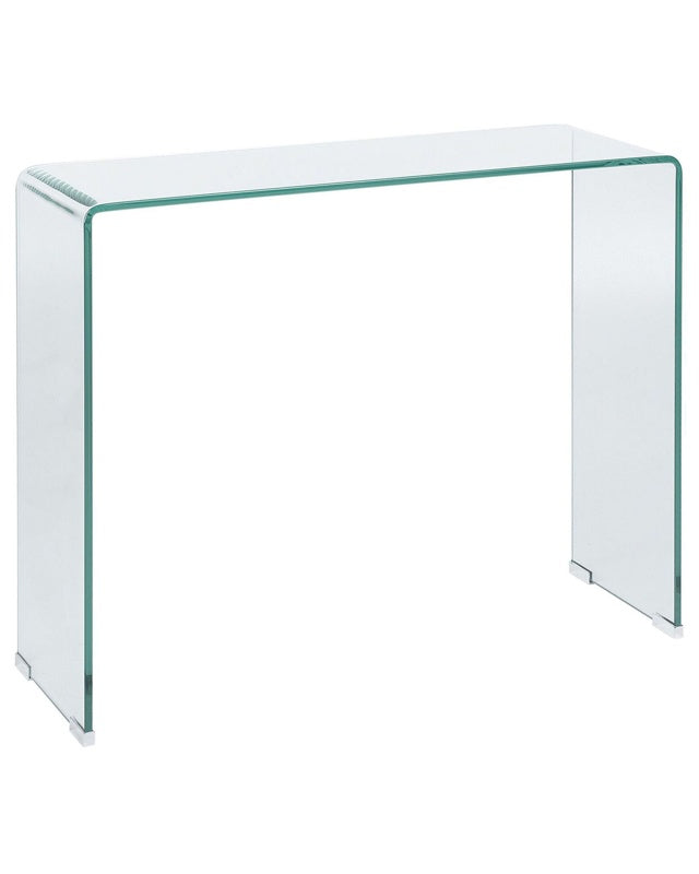 Console Table Transparent 90 x 30 cm Rectangular Minimalist Beliani