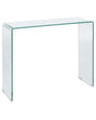 Console Table Transparent 90 x 30 cm Rectangular Minimalist Beliani