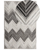 Area Rug Grey 160 x 230 cm Cowhide Leather Patchwork Beliani