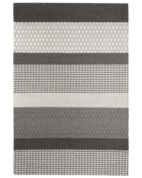 Area Rug Grey 160 x 220 cm Wool Living Room Home Office Patches Beliani