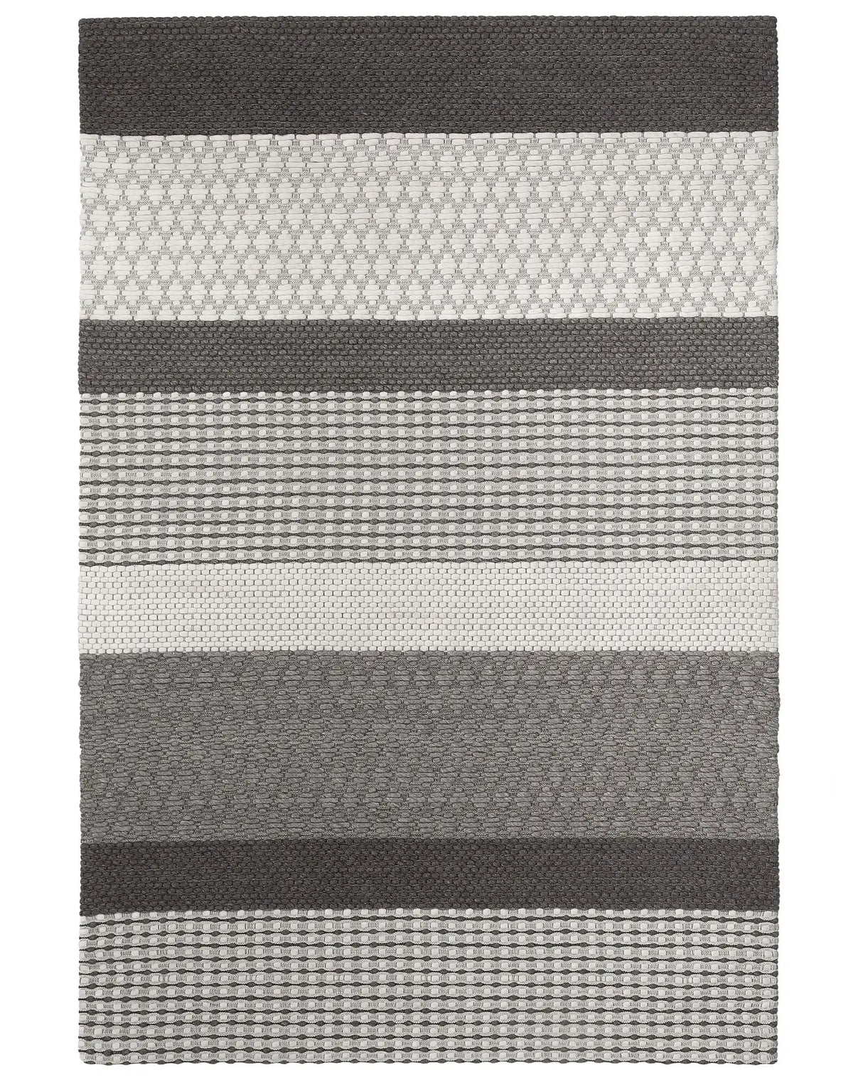 Area Rug Grey 140 x 200 cm Wool Living Room Home Office Patches Beliani