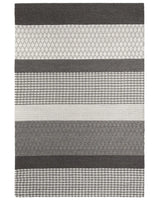 Area Rug Grey 140 x 200 cm Wool Living Room Home Office Patches Beliani