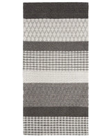 Area Rug Grey 80 x 150 cm Wool Living Room Home Office Patches Beliani