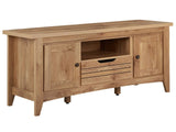 TV Stand Light Wood for up to 65 TV Media Unit with 2 Cabinets Drawer Shelf Beliani