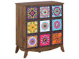 Sideboard Multicolour Moroccan Style with 9 Drawers Vintage Boho Beliani