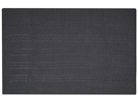 Blanket Grey Cotton 140 x 170 cm Bed Throw Beliani