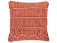 Decorative Cushion Orange Cotton Macram 45 x 45 cm Rope Boho Retro Decor Accessories Beliani