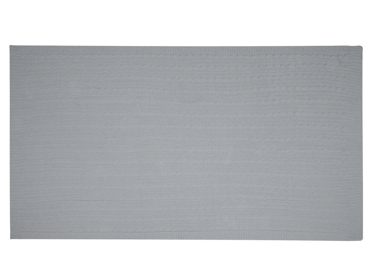 Blanket Grey Cotton 110 x 180 cm Bed Throw Boho Beliani
