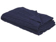 Blanket Blue Cotton 110 x 180 cm Bed Throw Boho Beliani