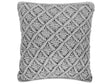 Decorative Cushion Grey Cotton Macramé 45 x 40 cm Rope Boho Retro Decor Accessories Beliani