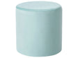 Round Velvet Mint Green Ottoman Pouffe Footstool  Beliani