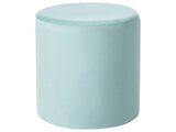 Round Velvet Mint Green Ottoman Pouffe Footstool  Beliani