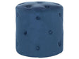 Round Tufted Navy Blue Ottoman Pouffe Quilted Footstool Chesterfield Beliani