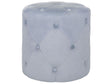 Round Tufted Light Grey Ottoman Pouffe Quilted Footstool Chesterfield Beliani