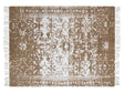 Blanket Beige Brown Cotton 130 x 165 cm Bed Throw Boho Beliani
