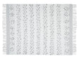 Blanket Light Grey 130 x 150 cm Bed Throw Boho Beliani
