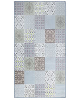Area Rug Multicolour Fabric 80 x 150 cm Patchwork Rectangular Coastal Beliani