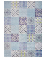 Area Rug Multicolour Fabric 160 x 230 cm Patchwork Rectangular Coastal Beliani