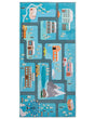 Rug Blue Polyester Multicolour for Kids Beliani