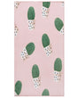 Area Rug Pink and Green Printed Cactus 80 x 150 cm Low Pile for Children Beliani