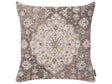 Decorative Cushion Brown Oriental Pattern 45 x 45 cm Distressed Vintage Decor Accessories Beliani