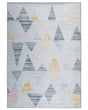 Area Rug Carpet Multicolour Polyester Fabric Geometric Distressed Pattern Rectangular 160 x 230 cm Beliani