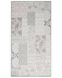 Rug Multicolour Grey Polyester 80 x 150 cm Low Pile Floral Pattern  Beliani