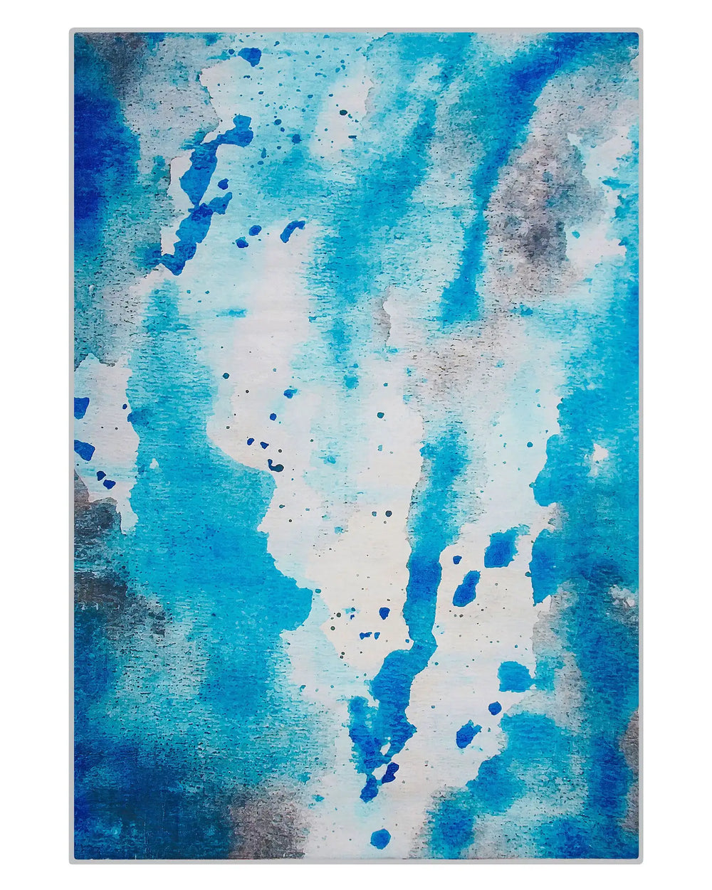Area Rug Multicolour Fabric 140 x 200 cm Watercolour Pattern Abstract Modern Beliani