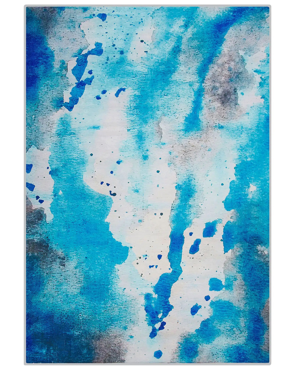 Area Rug Multicolour Fabric 160 x 230 cm Watercolour Pattern Abstract Modern Beliani