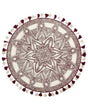 Area Rug Cream Cotton Round Oriental Living Room ø 120 cm Beliani